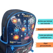 Mochila Escolar Game Start Video Game Com Luzes