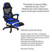 CADEIRA GAMER ROCKET PRETA E AZUL - CGR10PT