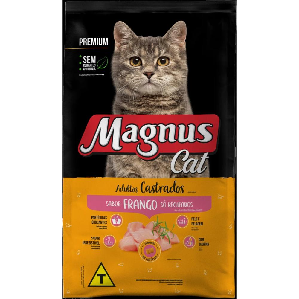 Magnus Cat Premium Gatos Adultos Castrados Frango 20 Kg