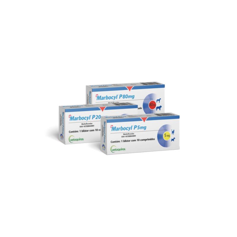 Marbocyl P 80mg Vetoquinol, cx C/ 12 comprimidos