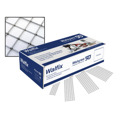 TELA PARA AMARRAÇÃO DE ALVENARIA WALFIX 9 CM - CX COM 150 PÇS