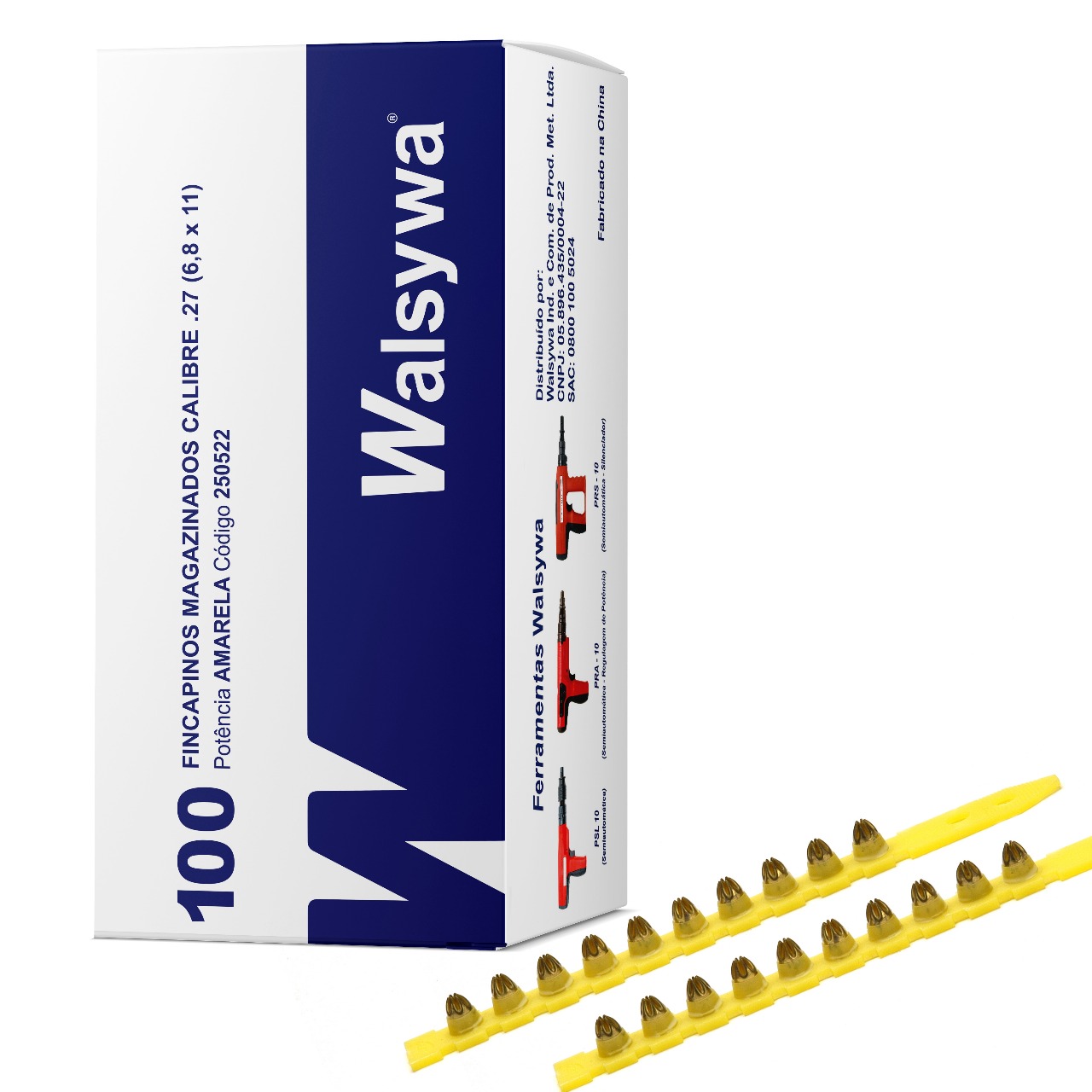 FINCAPINO MAGAZINADO CALIBRE 27 AMARELO – CAIXA COM 100 UND