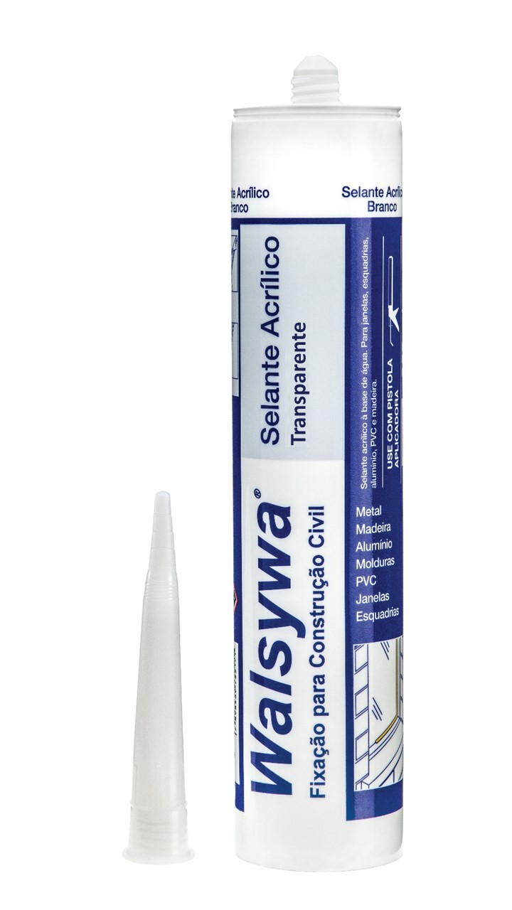 ADESIVO ACRÍLICO SELANTE DE TRINCAS NEUTRO TRANSPARENTE – 280 ML -  24 UND