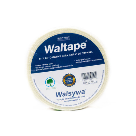 FITA TELADA WALTAPE 48 X 45 PARA TRATAMENTO DE JUNTAS - 36 UND