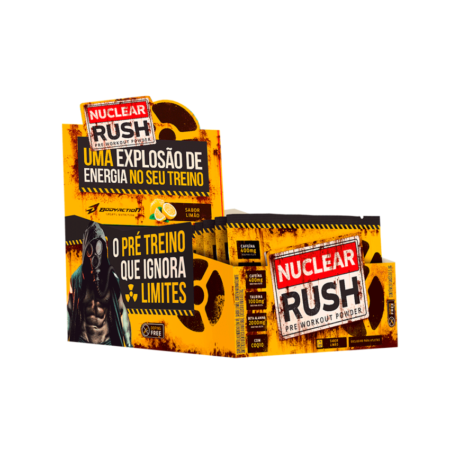 NUCLEAR RUSH DISPLAY PÓ PRE-TREINO C/ 20 SACHES 5G - LIMAO - BODYACTION