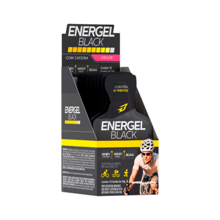 ENERGEL BLACK GEL CX C/ 10 SACHES - CHICLETE - BODYACTION