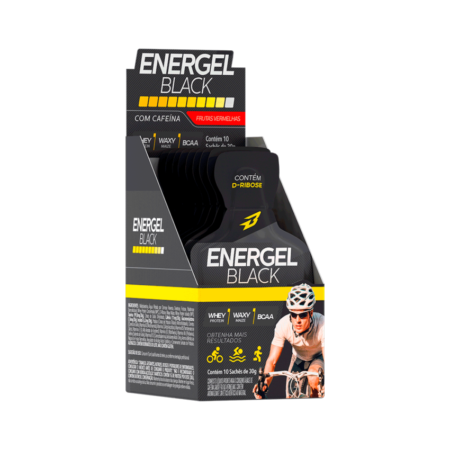 ENERGEL BLACK GEL CX C/ 10 SACHES - FRUTAS VERMELHAS - BODYACTION