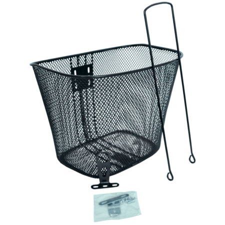 CESTA OVAL ACO 26 GG  35.5X25X26 C/ SUPORTE C/ HASTES - PRETA - EVOLO  *EMBALAGEM FECHADA 30UN*