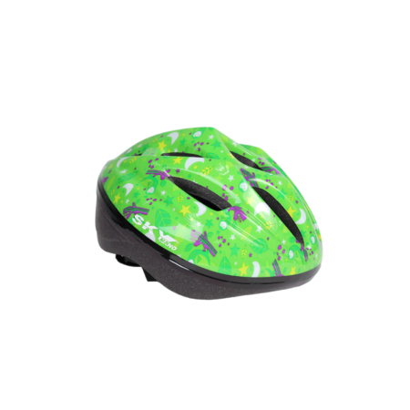 CAPACETE INFANTIL OUTMOLD C/ LED - VERDE - SKY ARMS *EMBALAGEM FECHADA 12UN*