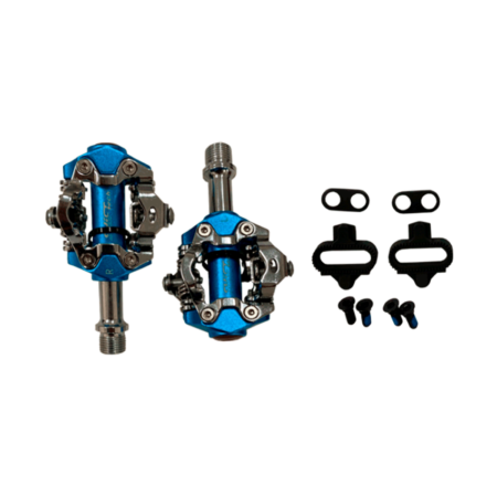 PEDAL CLIP 9/16 ALUM C/ ROLAMENTO E BUCHA DU 85X68X34 - AZUL - SHIFTECH *EMBALAGEM FECHADA 28UN*