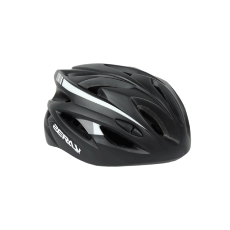 CAPACETE MTB G C/ VISOR C/ LED TOUR - PRETO/BRANCO FOSCO - ZERAY *EMBALAGEM FECHADA 12UN*