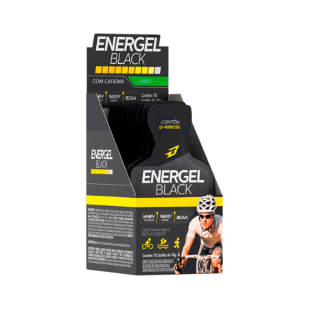 ENERGEL BLACK GEL CX C/ 10 SACHES - LIMAO - BODYACTION