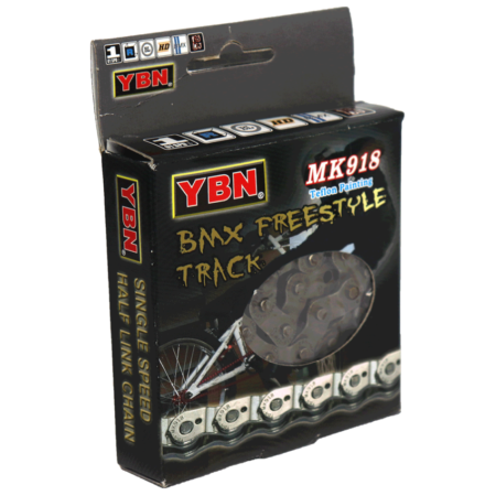 CORRENTE 1/2X1/8X102L GROSSA BMX HALF-LINK MK918 - CINZA -YABAN *EMBALAGEM FECHADA 50UN*