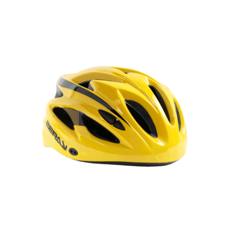 CAPACETE MTB G INMOLD C/ VISOR C/ LED - AMARELO/PRETO BRILHANTE - ZERAY *EMBALAGEM FECHADA 12UN*