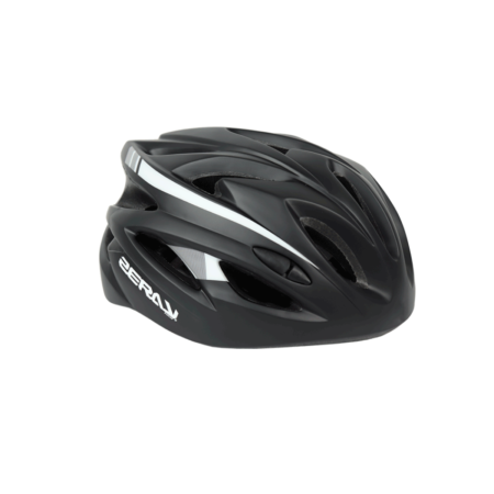 CAPACETE MTB M C/ VISOR C/ LED TOUR - PRETO/BRANCO FOSCO - ZERAY *EMBALAGEM FECHADA 12UN*