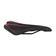 SELIM MTB PRO - LARGURA 140MM COMPRIMENTO 275MM C/ FURO CENTRAL PRETO/VERMELHO - ZERAY *EMBALAGEM FECHADA 30UN*