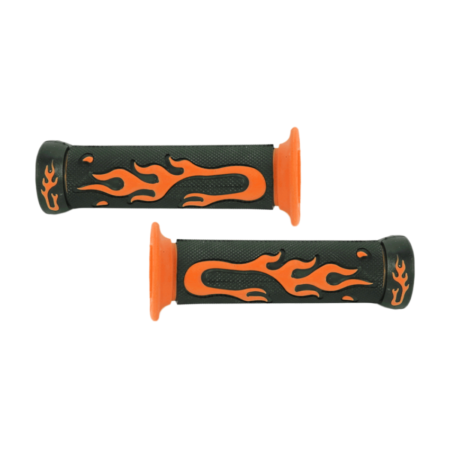 MANOPLA 128MM PVC FIRE - PRETA/LARANJA - V-GRIP