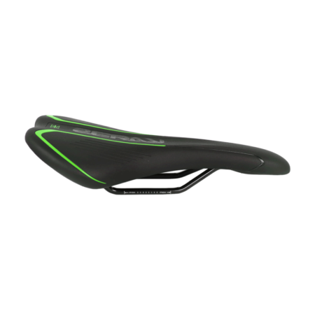 SELIM MTB PRO - LARGURA 145MM COMPRIMENTO 270MM PRETO/VERDE - ZERAY *EMBALAGEM FECHADA 30UN*