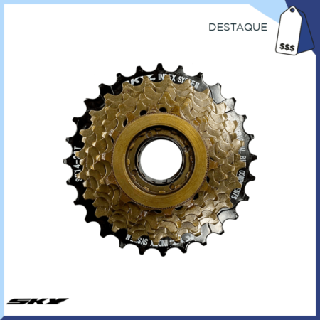 RODA LIVRE INDEX 7V 14-28D - MARROM C/ULTIMO COG PRETO - SKY *EMBALAGEM FECHADA 50UN*