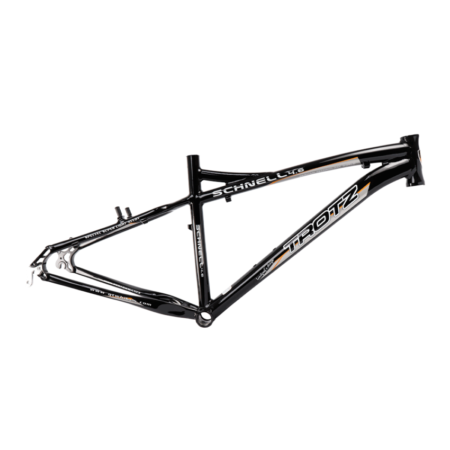 QUADRO ALUM MTB 26X17 TREFILADO - PRETO BRILHANTE - TROTZ